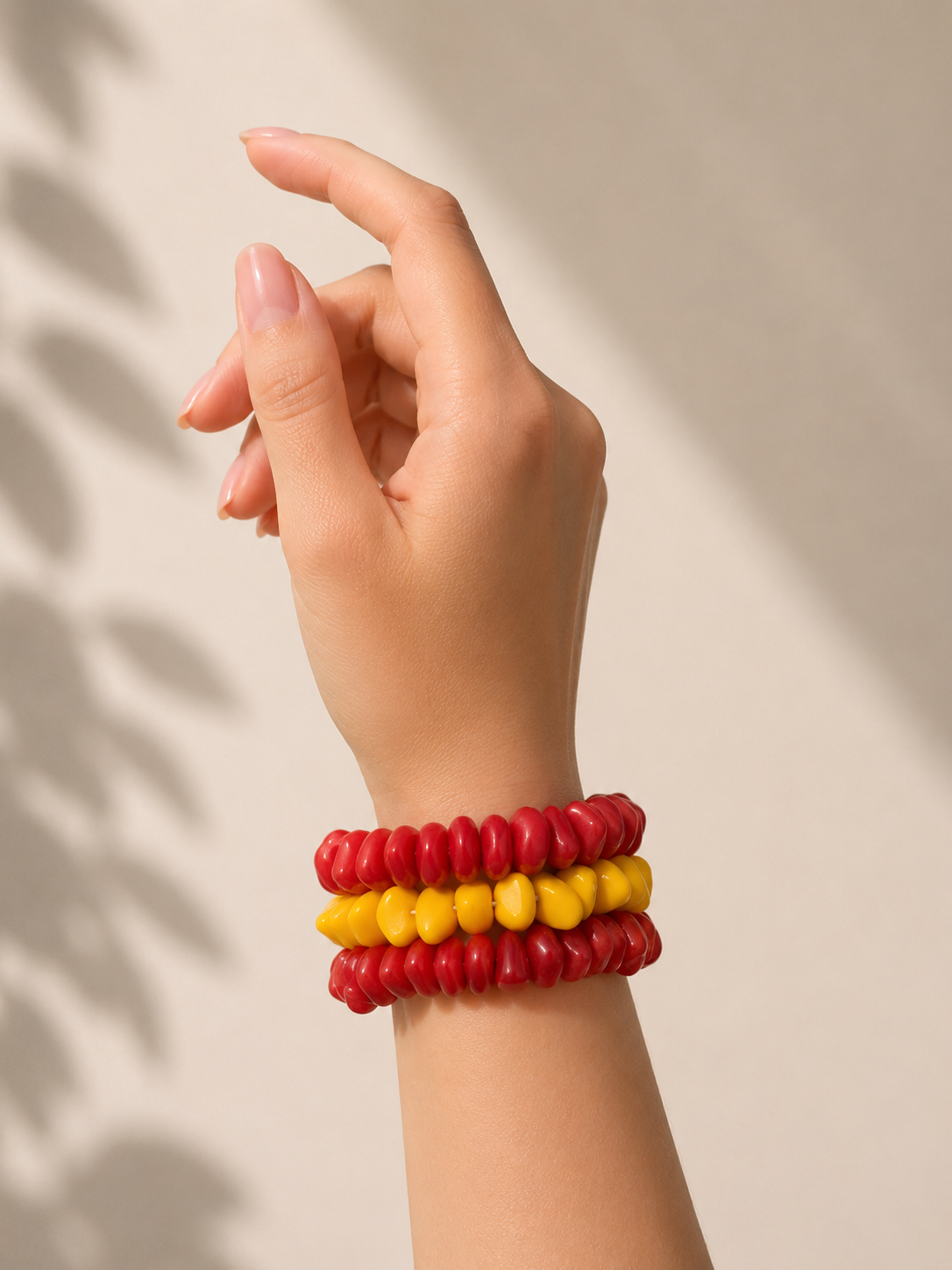 Spain World Cup Inspired Tagua Bracelet Stack