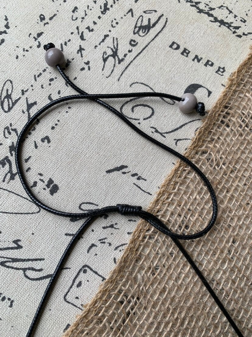 Gray beaded necklace with orange peel flowers Big bold necklaces Wearable art Mothers day gift Statement necklaces for women Adjustable cord