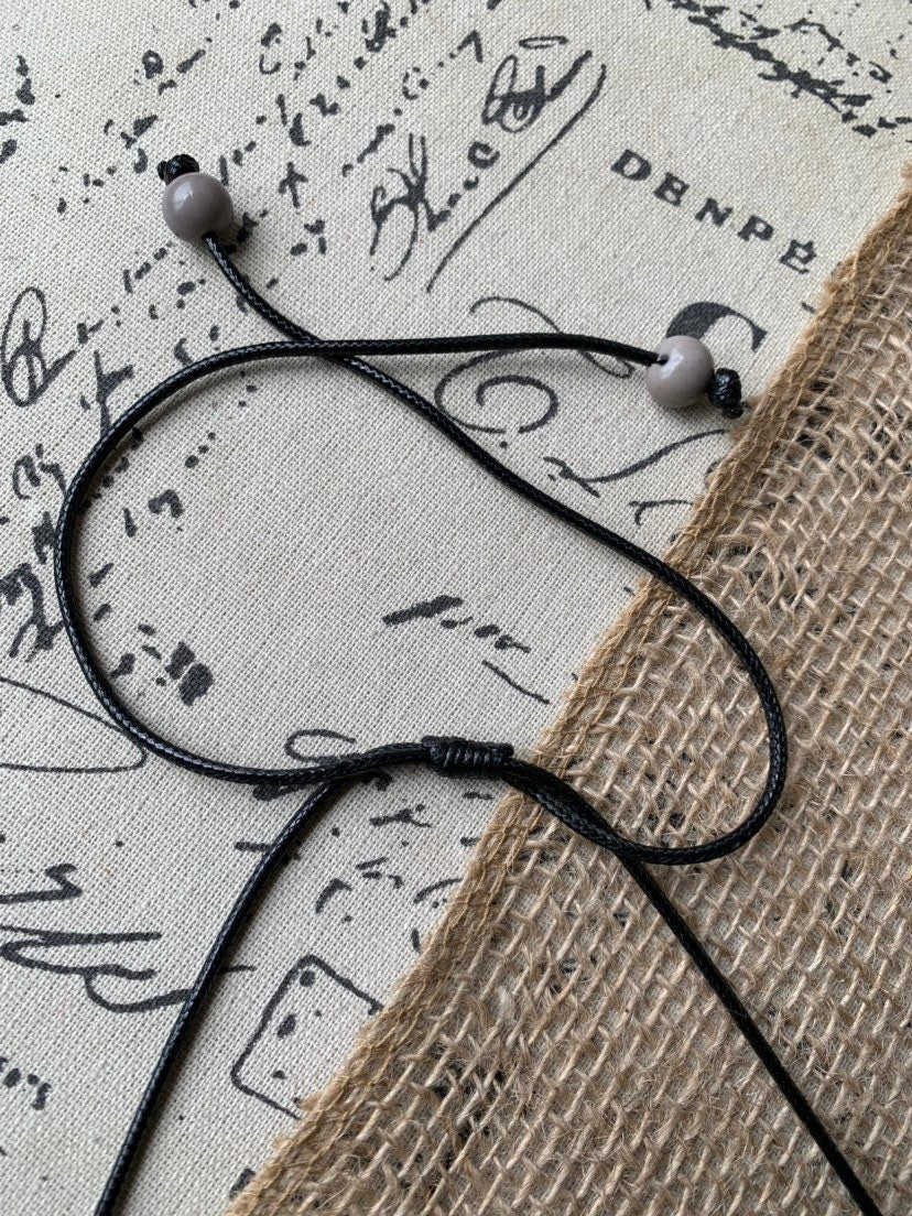 Gray beaded necklace with orange peel flowers Big bold necklaces Wearable art Mothers day gift Statement necklaces for women Adjustable cord