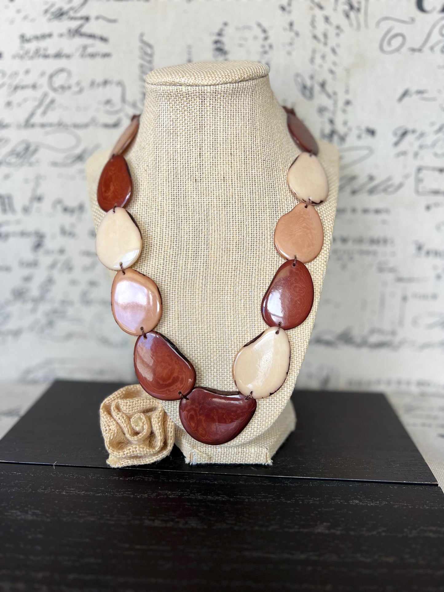 brown tagua necklace