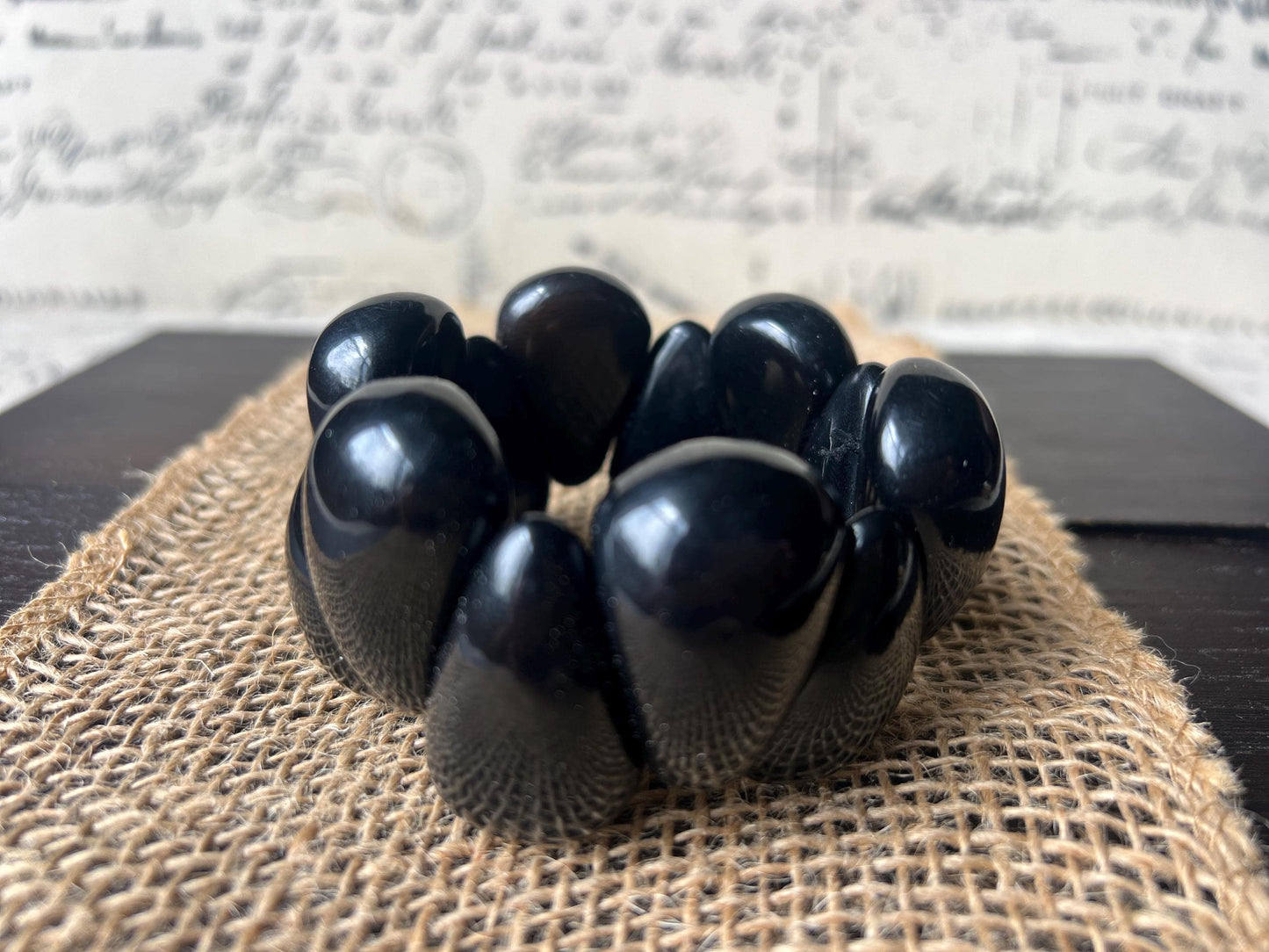 Pink statement bracelet Tagua jewelry Big bracelet for women Raindrop bracelet Art to wear Elastic stretch chunky bracelet Fall fashion