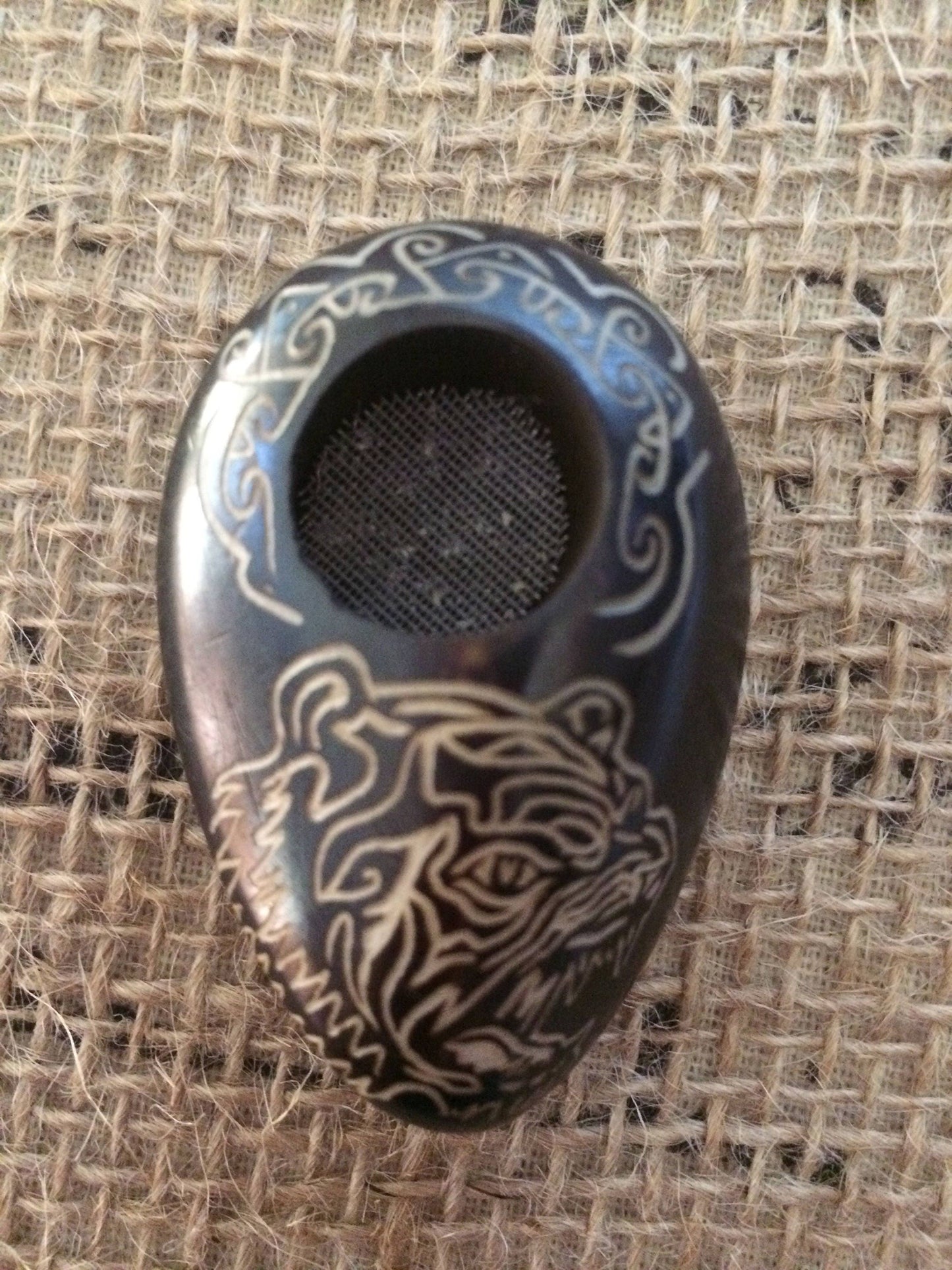 Animal pipe Tiger handcarved pipe Mapacho pipe Tribal smoking bowl Tagua pipe Ceremonial shaman tools Gift ideas under 20 for men husband
