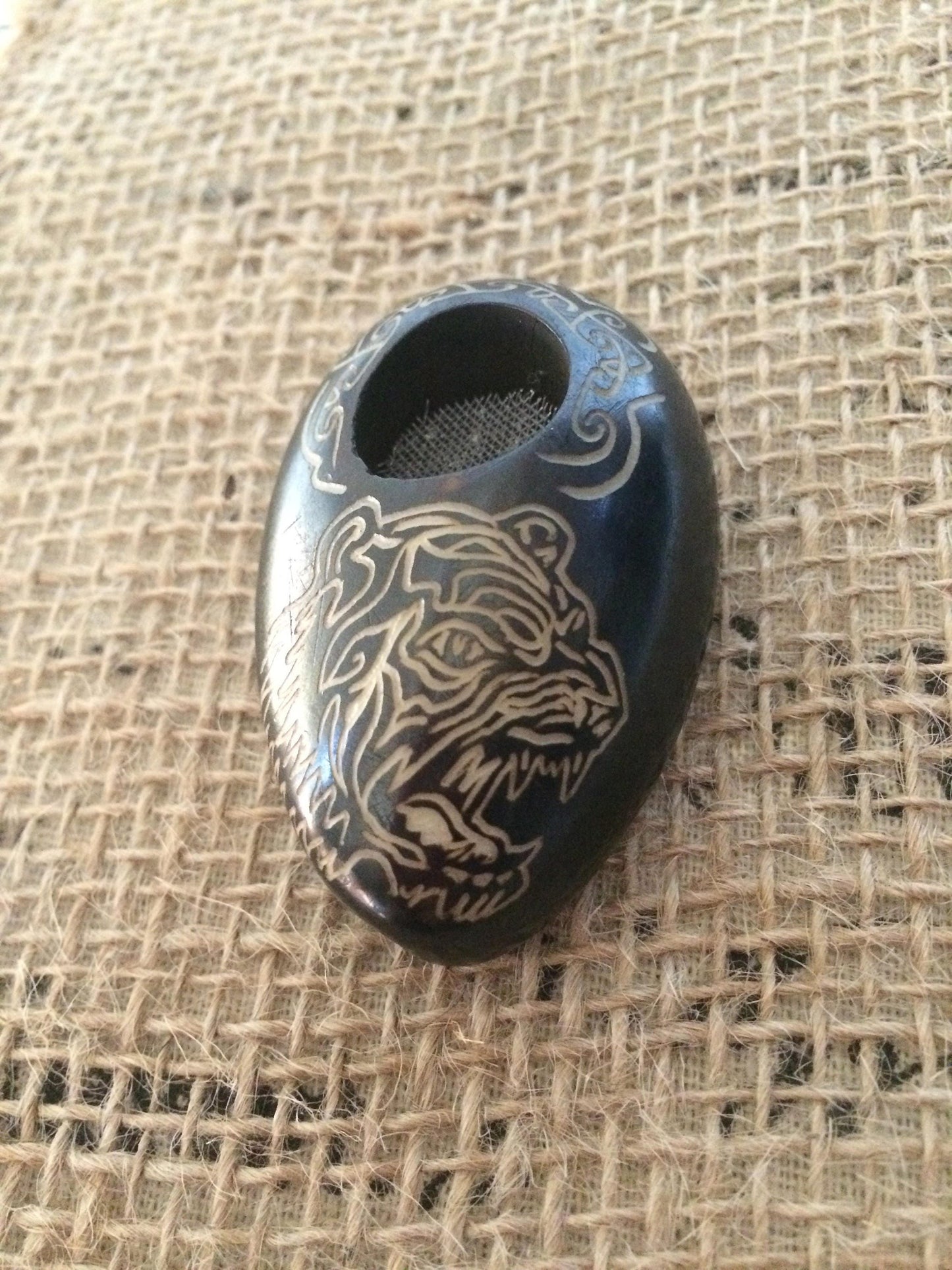 Animal pipe Tiger handcarved pipe Mapacho pipe Tribal smoking bowl Tagua pipe Ceremonial shaman tools Gift ideas under 20 for men husband