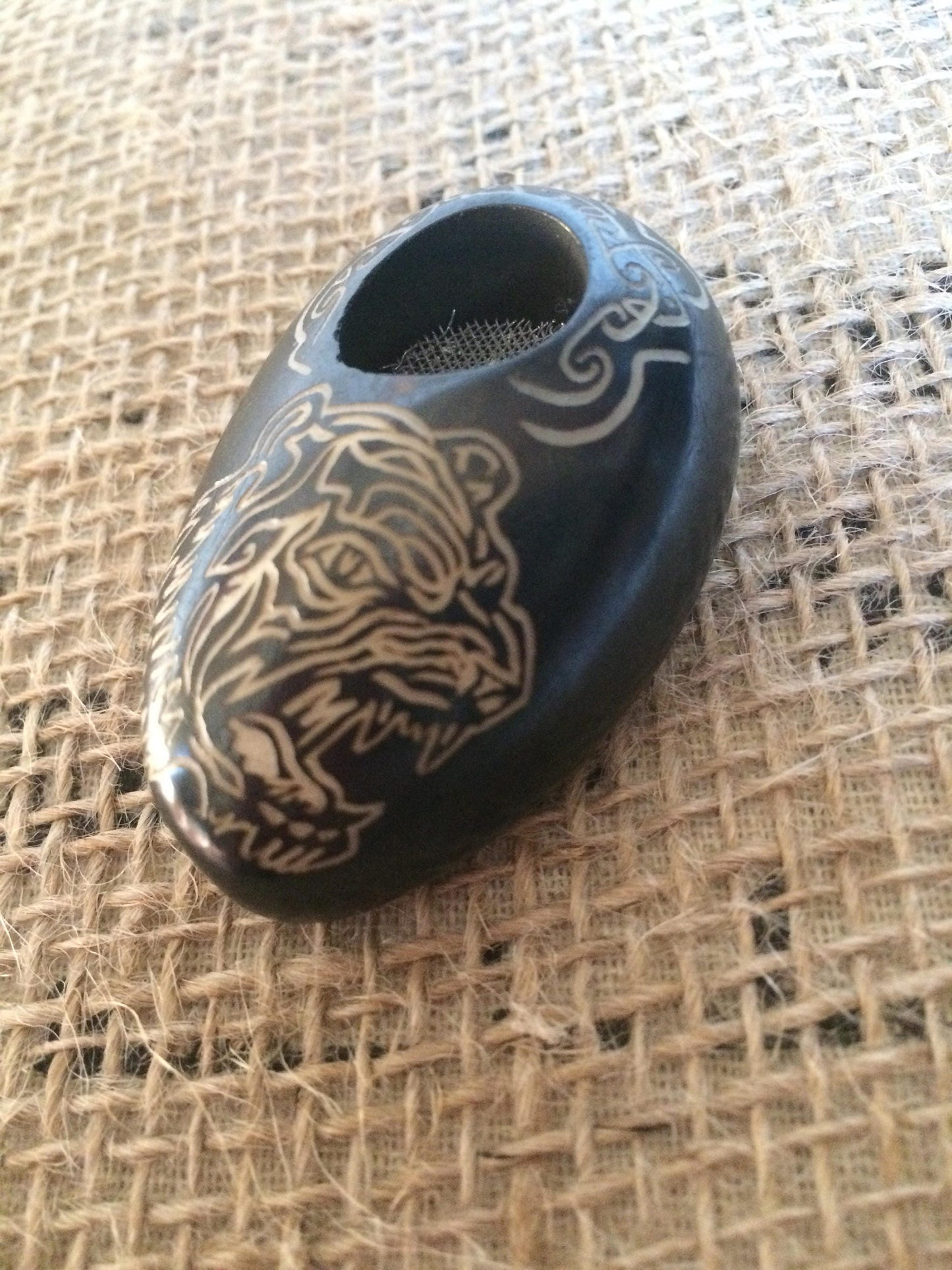 Animal pipe Tiger handcarved pipe Mapacho pipe Tribal smoking bowl Tagua pipe Ceremonial shaman tools Gift ideas under 20 for men husband