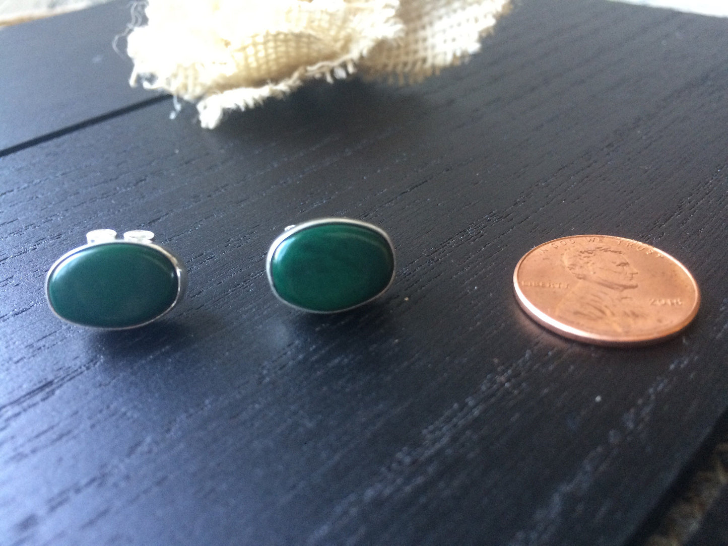 925 Sterling Silver Pendant with Green Tagua in Figaro chain Oval Cabochon Statement fine jewelry Dainty necklace Anniversary gifts for wife