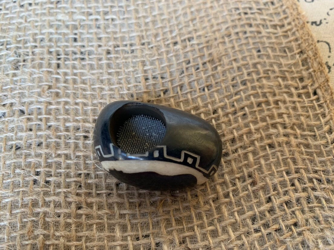 Wolf animal pipe Handcarved smoking bowl Tagua smoking pipe Sacred ceremonial pipe Shaman tribal tools Bestman gifts Smokers present ideas