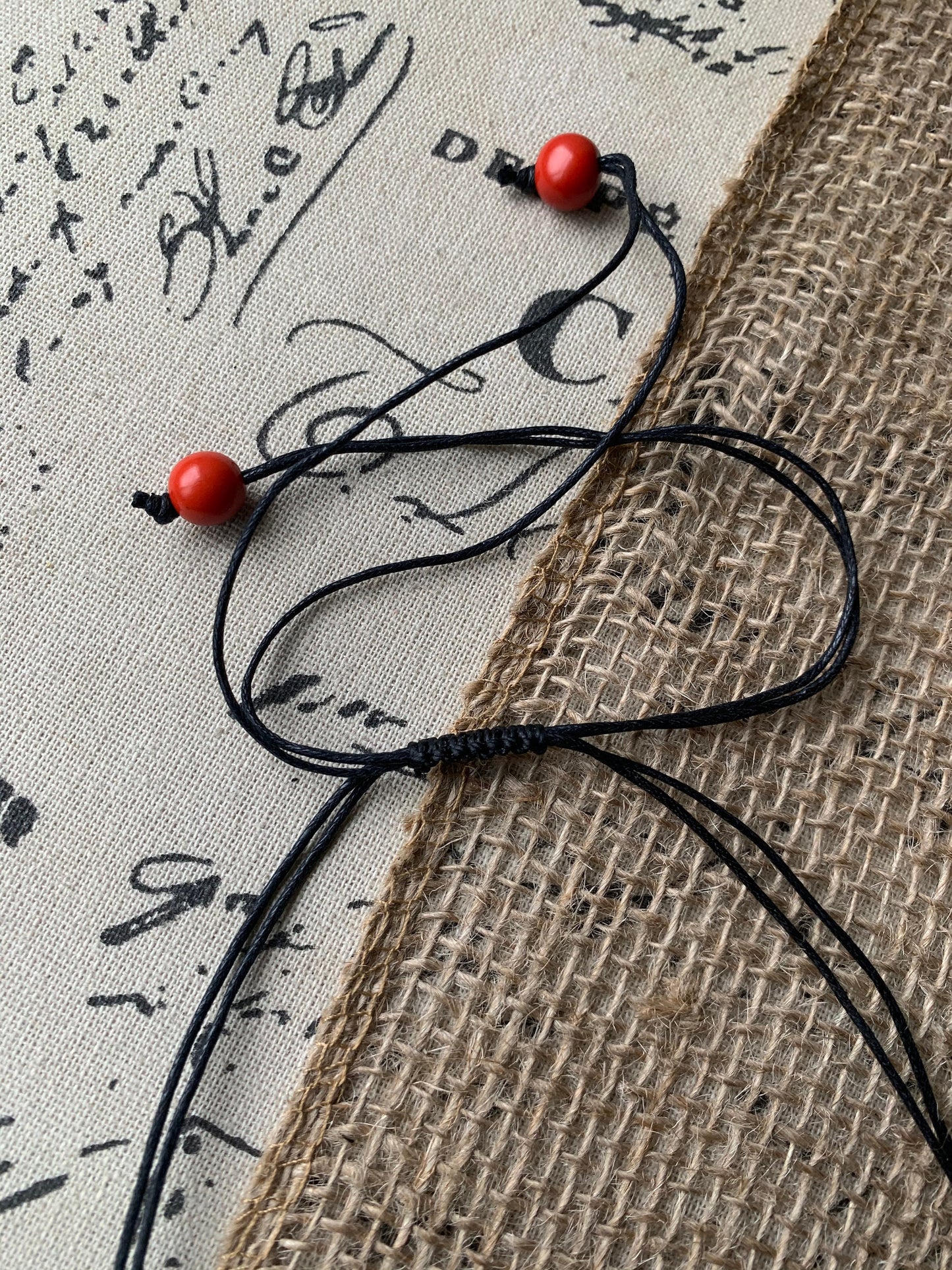 Burnt orange simple beaded necklace Fall fashion jewelry Tagua necklace Handmade with adjustable strap Unusual collar Single one strand
