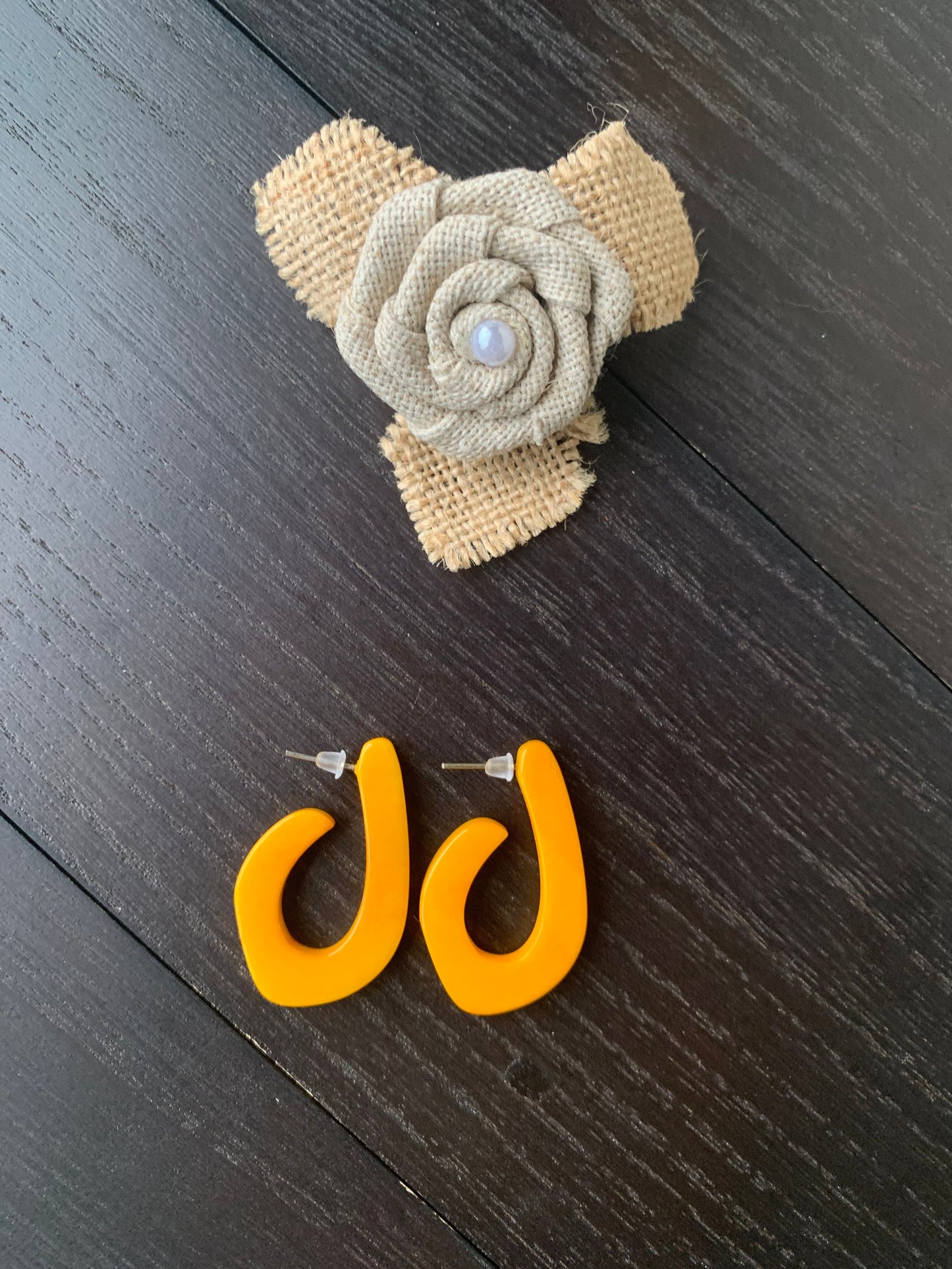 Mustard yellow statement earrings Tagua laser cut hoops Anniversary gift Birthday present Summer fashion trends Resort wear Beach style