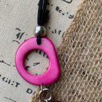 Pink Extra Long Tagua Necklace Galapagos Tagua Jewelry