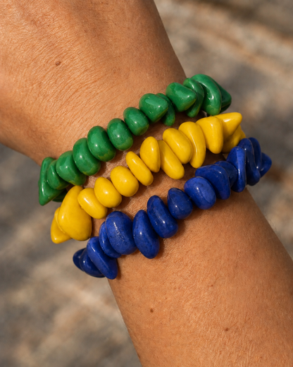 Brazil World Cup Inspired Tagua Bracelet Set