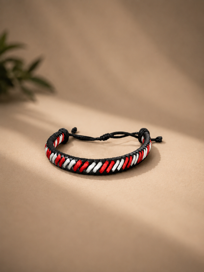 Canada Pride Adjustable Leather Bracelet – Handmade Unisex Wristband