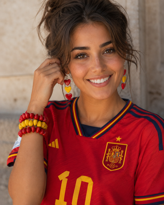 Spain World Cup Inspired Tagua Bracelet Stack
