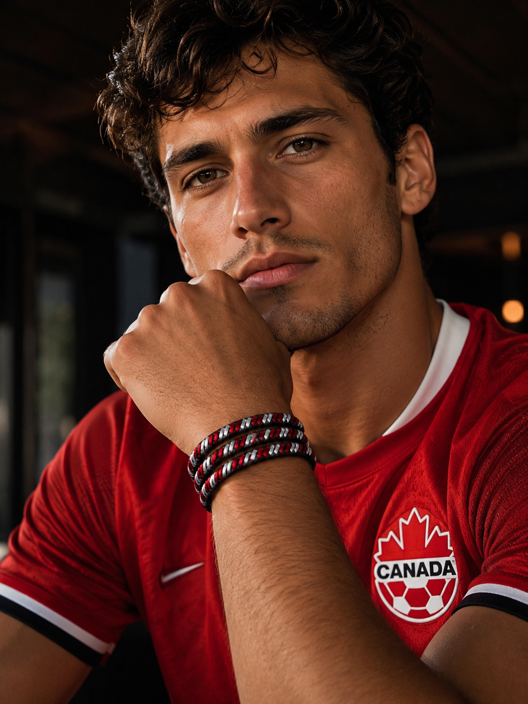 Canada Pride Adjustable Leather Bracelet – Handmade Unisex Wristband