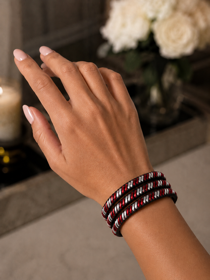 Canada Pride Adjustable Leather Bracelet – Handmade Unisex Wristband