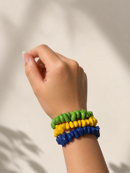 Brazil World Cup Inspired Tagua Bracelet Set