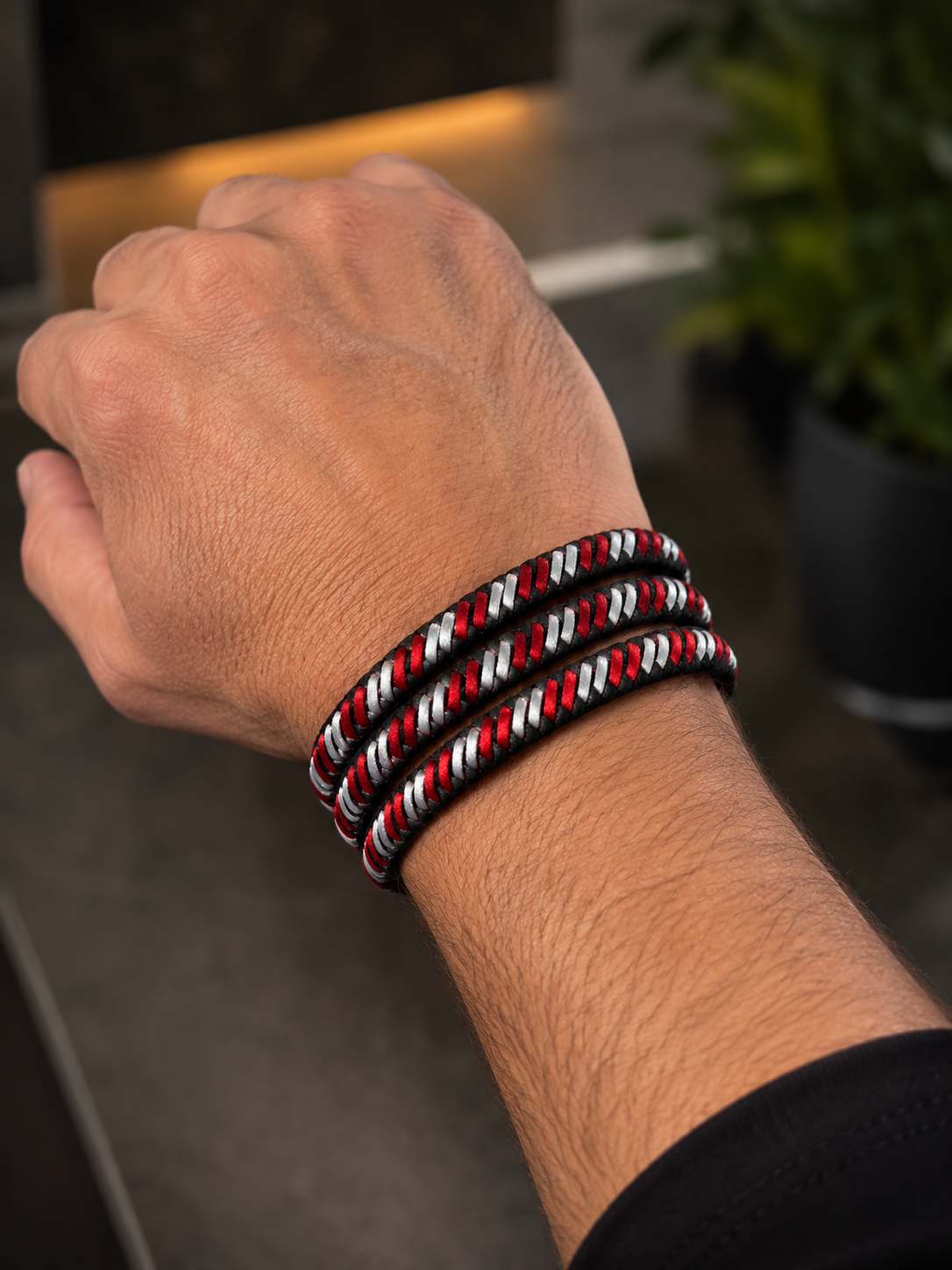 Canada Pride Adjustable Leather Bracelet – Handmade Unisex Wristband