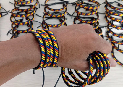 Ecuador & Colombia Adjustable Leather Bracelet