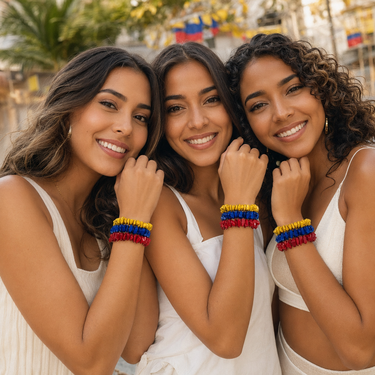 Ecuador & Colombia  Soccer World Cup Inspired Tagua Bracelet Set