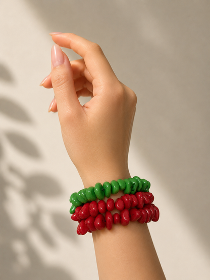 Portugal World Cup Inspired Tagua Bracelet Stack