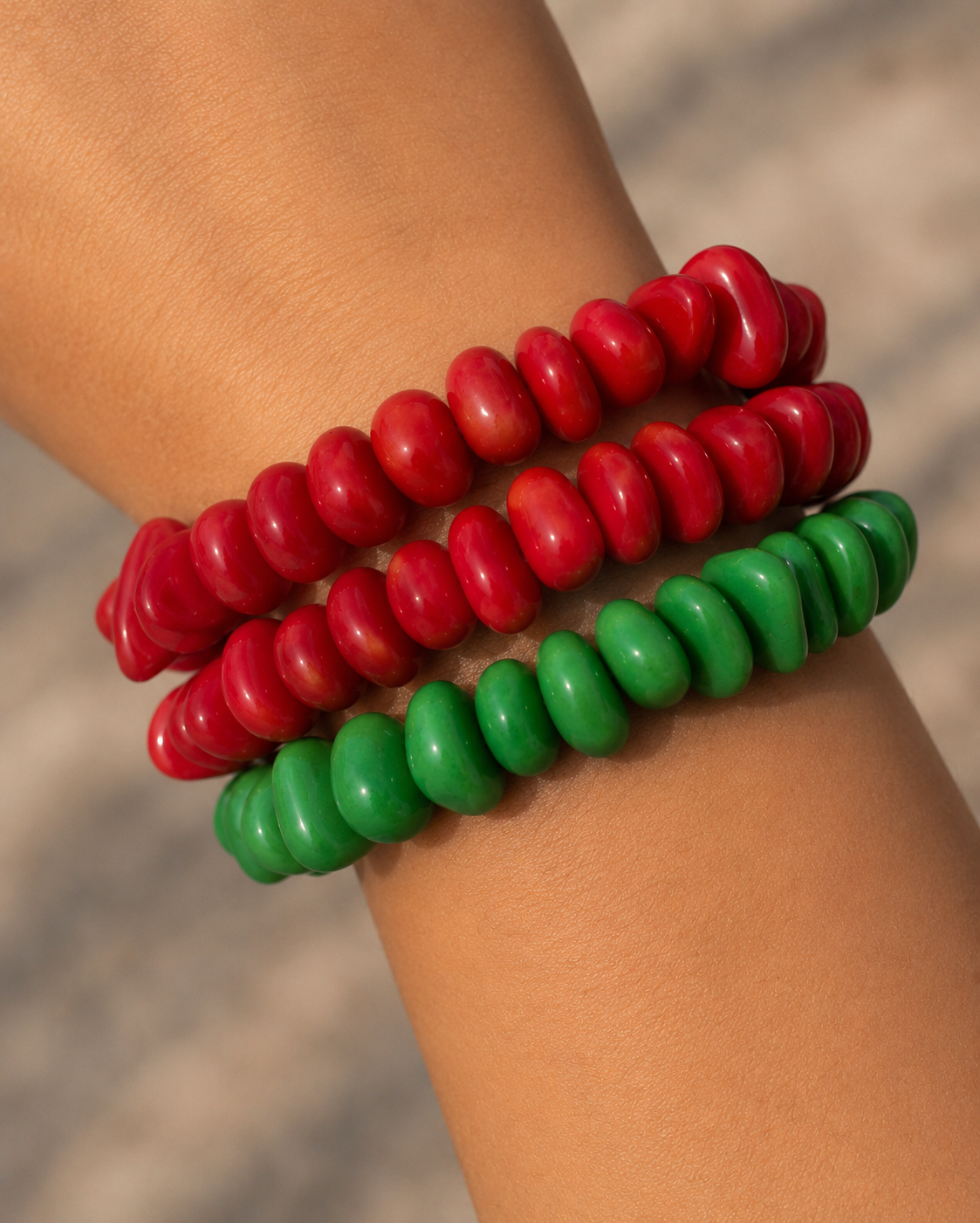 Portugal World Cup Inspired Tagua Bracelet Stack
