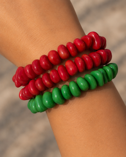 Portugal World Cup Inspired Tagua Bracelet Stack