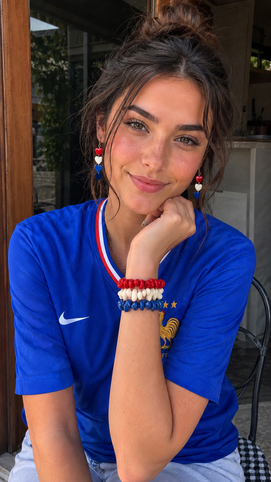France Pride Tagua Bracelet Set