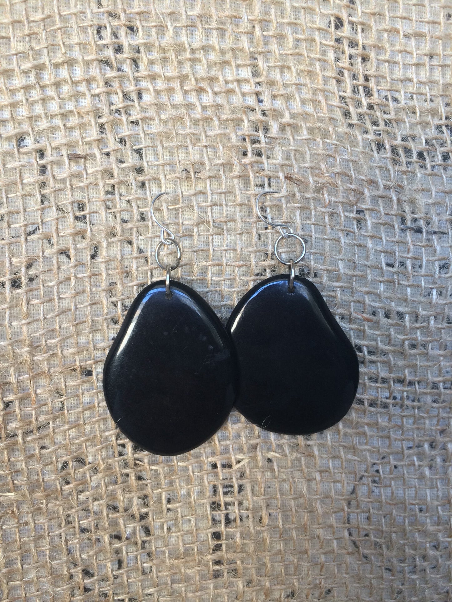 Black statement earrings Tagua jewelry Fall fashion 2025 Hypoallergenic earrings Dangle and drop earrings Art to wear Handmade beaded