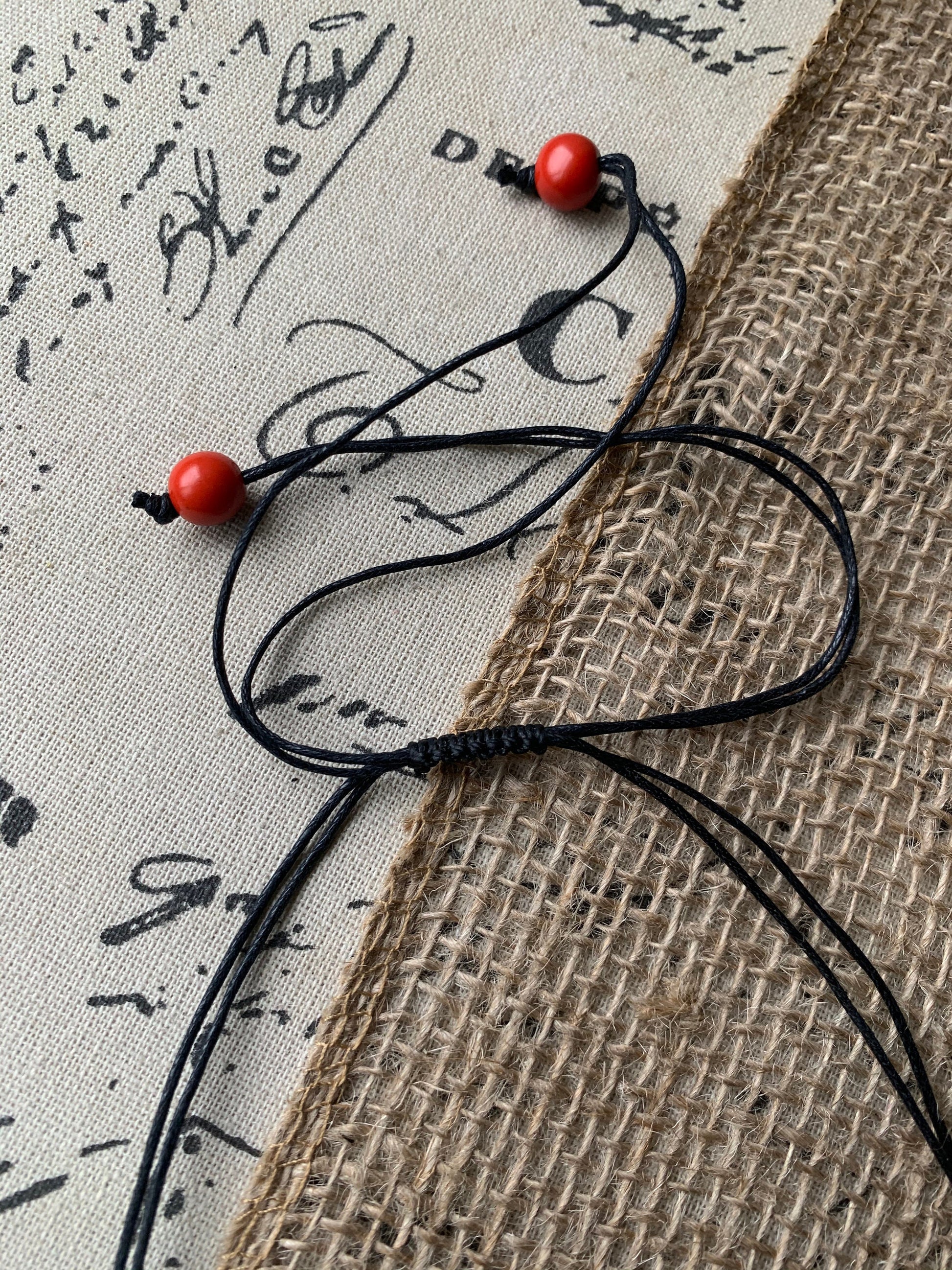 Orange simple necklace Tagua necklace Handmade with adjustable cord Wearable art Casual necklace for women Wearable art Fall fashion