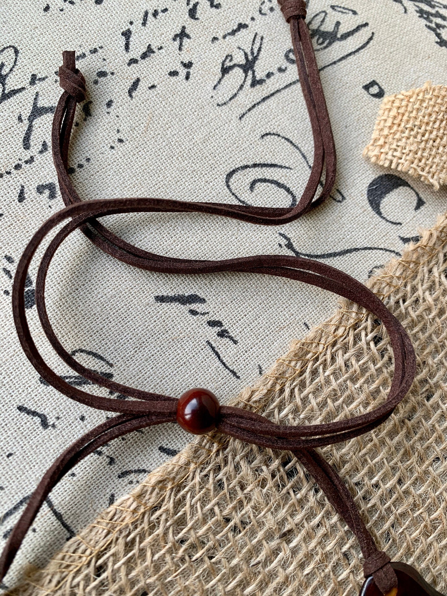 Brown bead necklace Tagua jewelry Simple strand necklace Adjustable cord Wearable art Mothers day gifts Statement necklace Handmade necklace