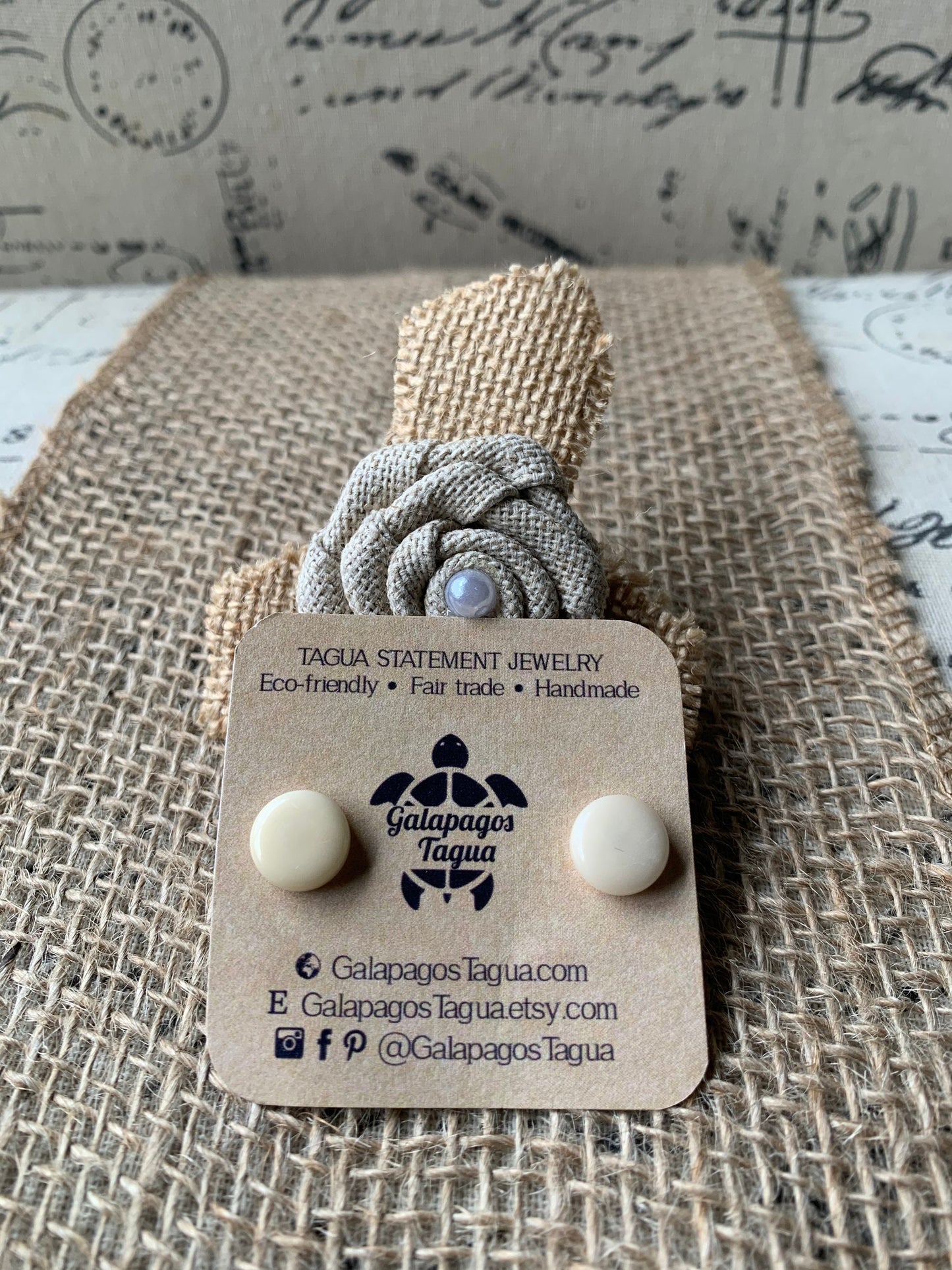 White stud earrings Round posts Geometric earrings Tagua nut jewelry Ivory 14 year Anniversary gift for wife Vegetable ivory jewelry Organic