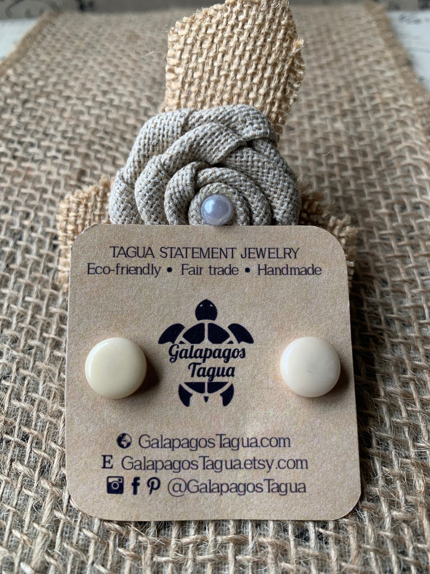 White stud earrings Round posts Geometric earrings Tagua nut jewelry Ivory 14 year Anniversary gift for wife Vegetable ivory jewelry Organic