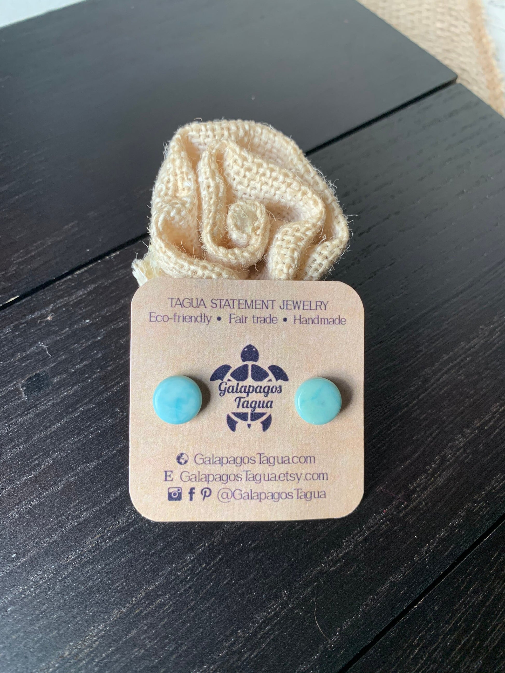 Aqua blue stud earrings Round beaded earrings Tagua jewelry Fall fashion trends Fall fashion 2025s Cute button earrings Wearable art