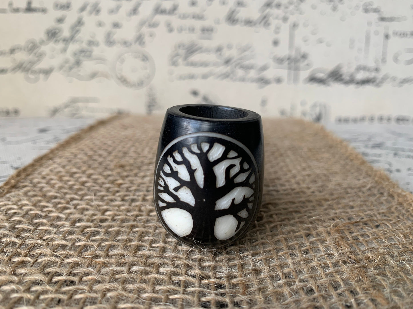 Tree of life smoking pipe Handcrafted smoking bowl Tagua nut Unique tribal hand pipe Shamanic healing tool Hippie style pipe Made in Ecuador