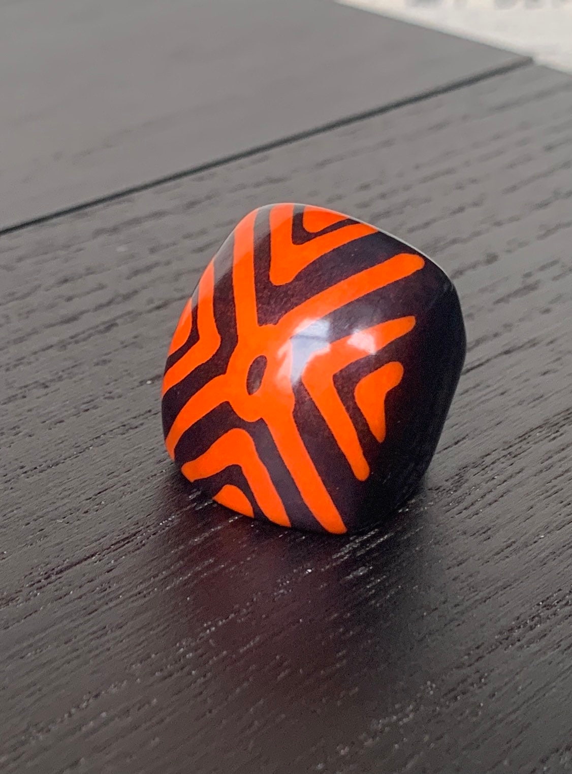 Chunky rings Hand painted statement cocktail ring Tagua nut jewelry Big bold dramatic ring Beach style Summer trends Huge oversized rings