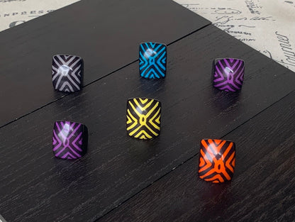 Chunky rings Hand painted statement cocktail ring Tagua nut jewelry Big bold dramatic ring Beach style Summer trends Huge oversized rings