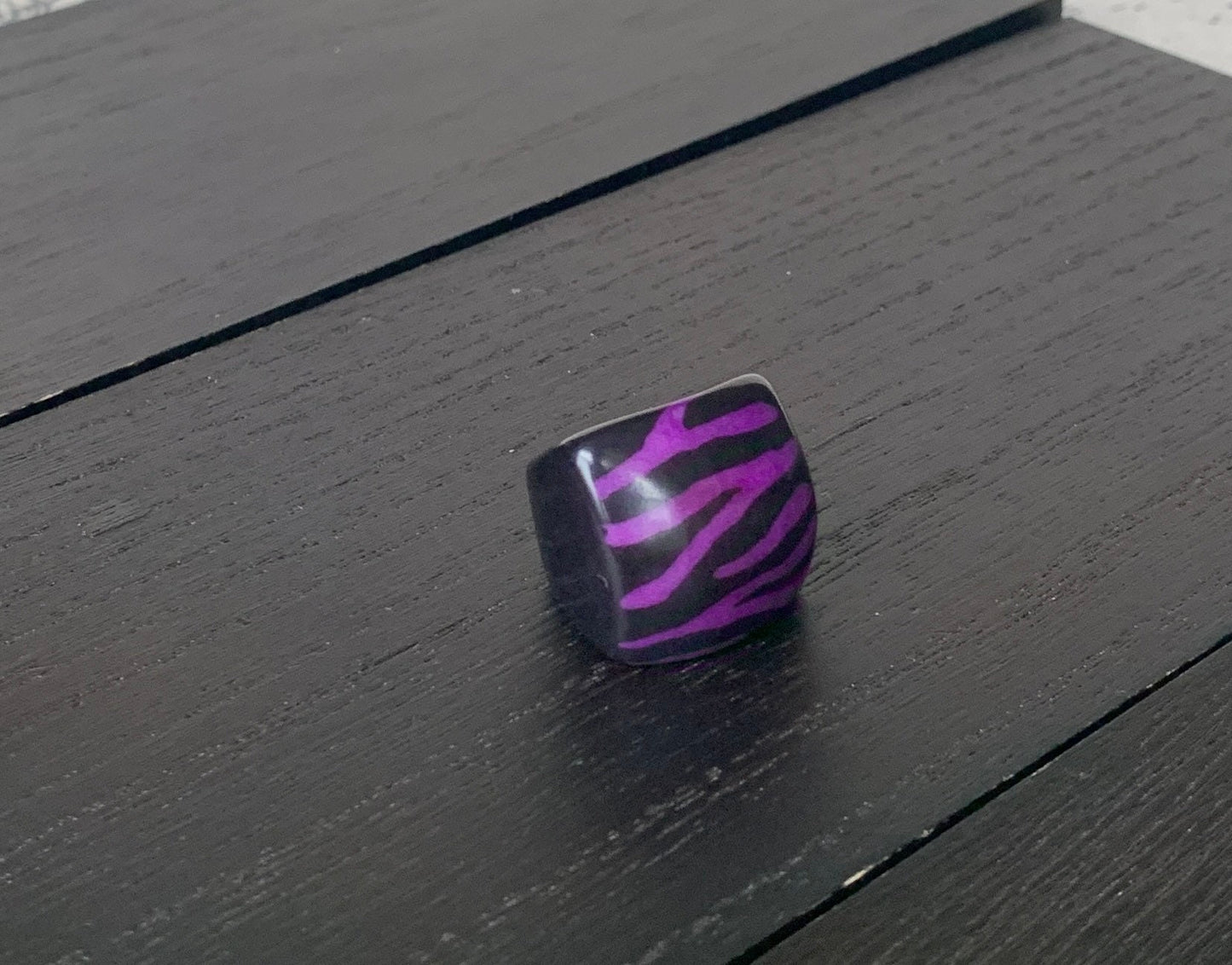 Zebra print statement cocktail ring Tagua nut jewelry Big bold dramatic ring Beach wedding Fall trends Huge oversized rings Beach fashion