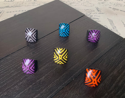 Chunky rings Hand painted statement cocktail ring Tagua nut jewelry Big bold dramatic ring Beach style Summer trends Huge oversized rings