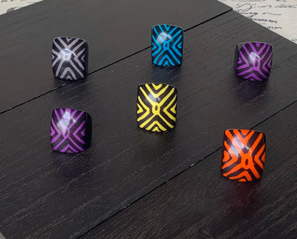 Chunky rings Hand painted statement cocktail ring Tagua nut jewelry Big bold dramatic ring Beach style Summer trends Huge oversized rings