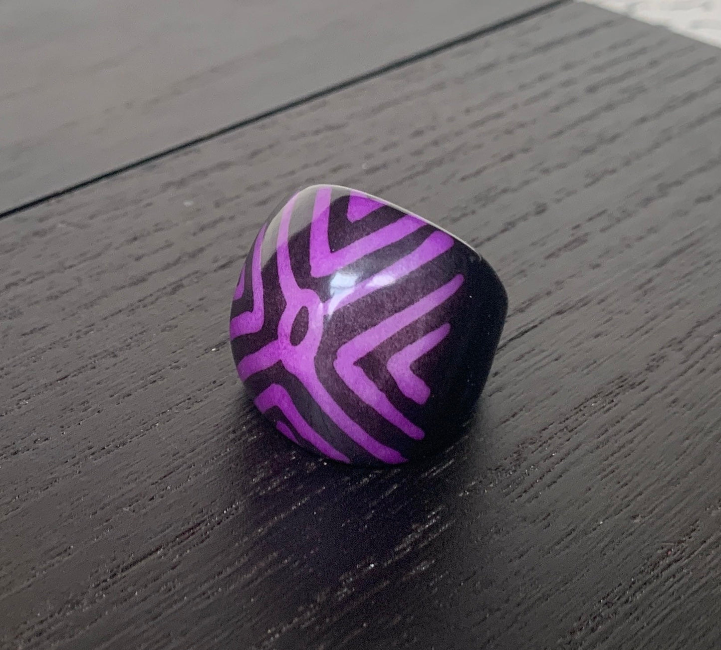 Chunky rings Hand painted statement cocktail ring Tagua nut jewelry Big bold dramatic ring Wearable art Stocking stuffers Unusual rings