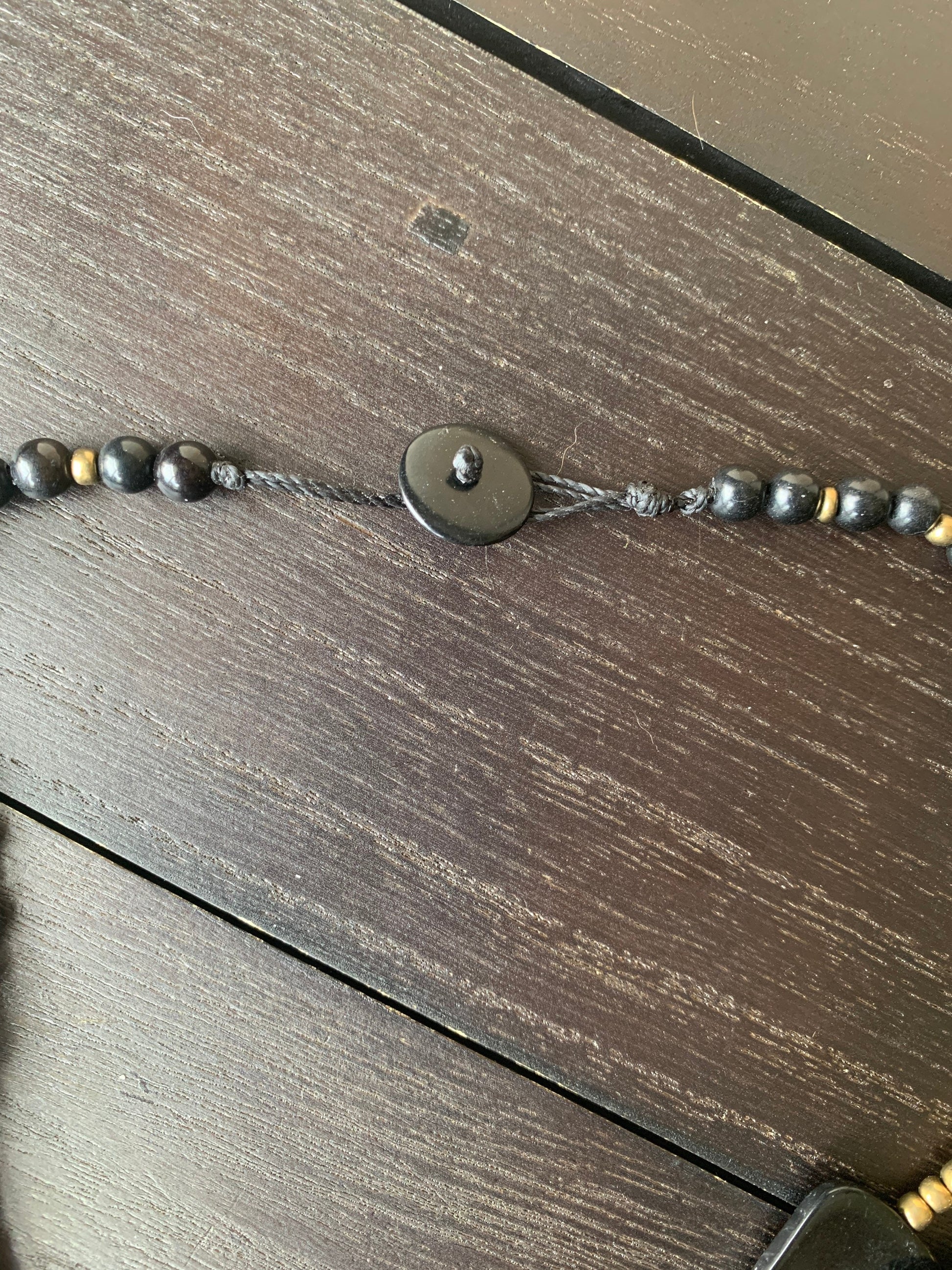 Black fashion 4 layer necklace Big bold chunky necklace Tagua statement necklace Multi layer beaded bib Fall fashion 2025 Wearable Art