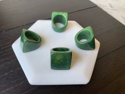 Olive green Tagua nut ring Unusual fashion jewelry Spring fashion Big bold cocktail ring Statement large Beach style Huge oversized ring