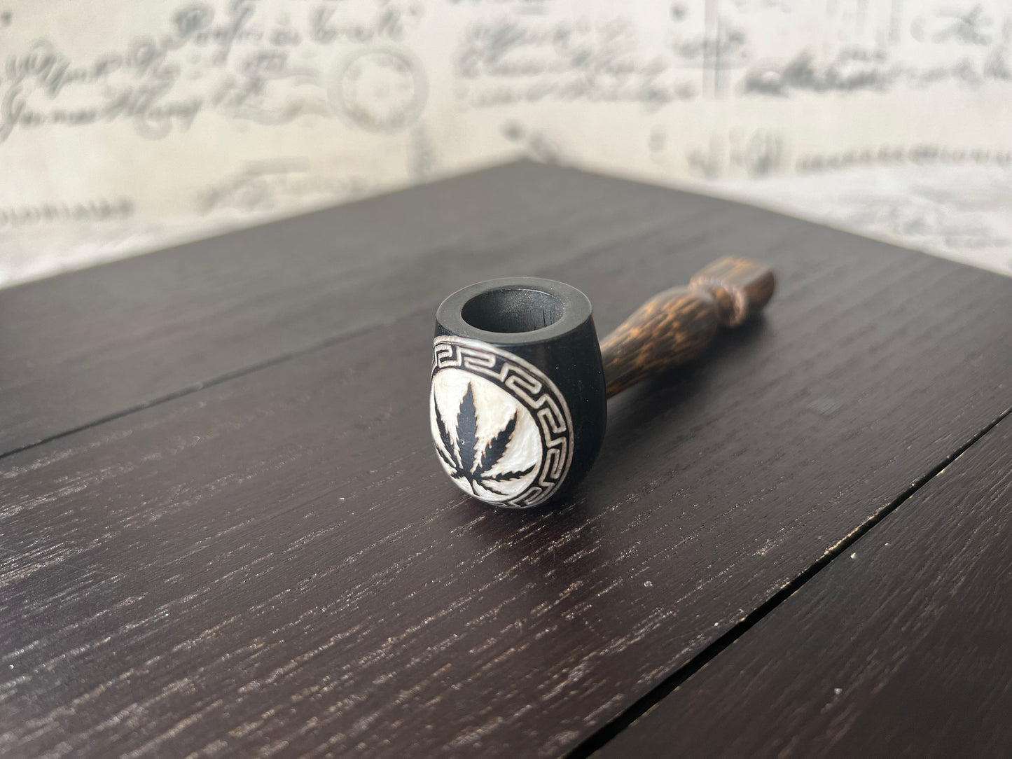 Plant wood pipe Tagua nut smoking small pipe Sacred smoking pipe Ceremonial pipe Shamanic healing Smoking herbs accessories Christmas gift