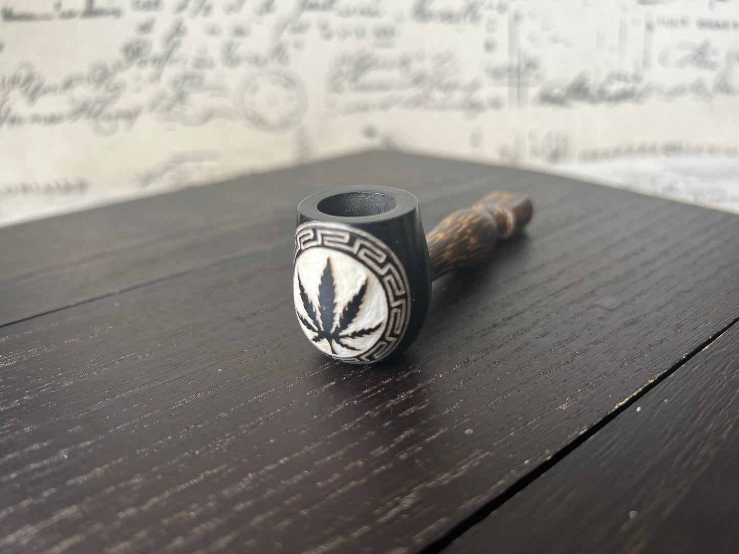 Plant wood pipe Tagua nut smoking small pipe Sacred smoking pipe Ceremonial pipe Shamanic healing Smoking herbs accessories Fathers day gift