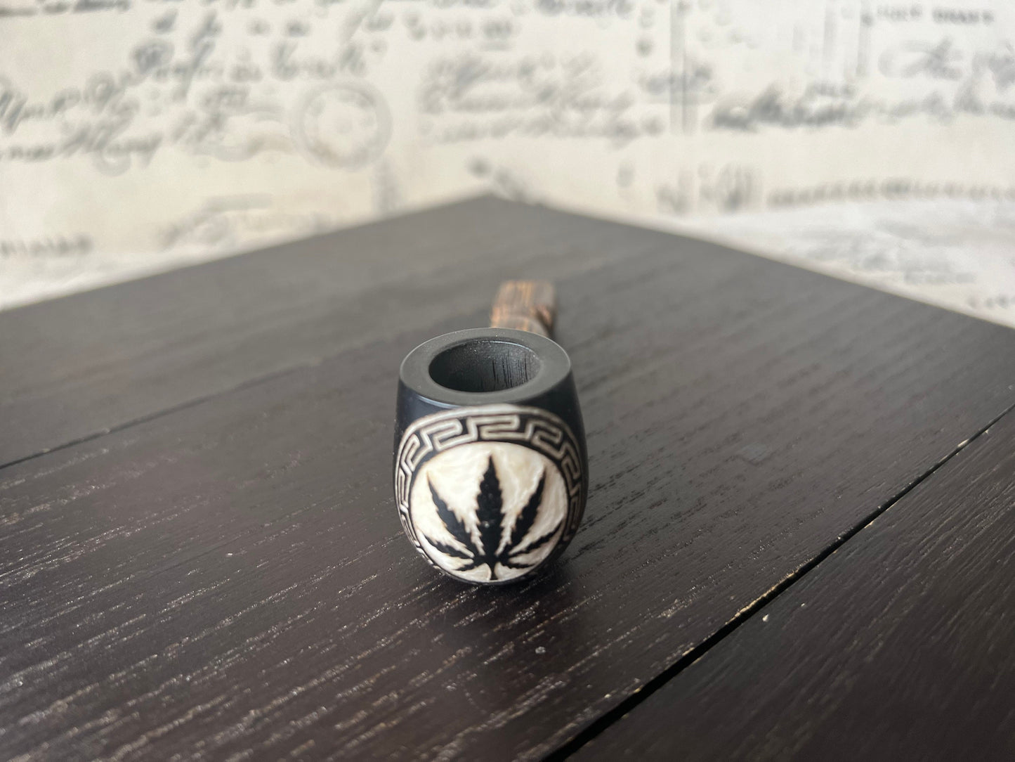 Plant wood pipe Tagua nut smoking small pipe Sacred smoking pipe Ceremonial pipe Shamanic healing Smoking herbs accessories Fathers day gift