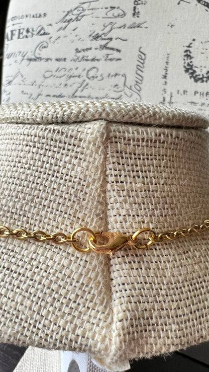 Turquoise Green Tagua Nut Necklace with Golden Chain: Handmade Multi Strand Bib Necklace