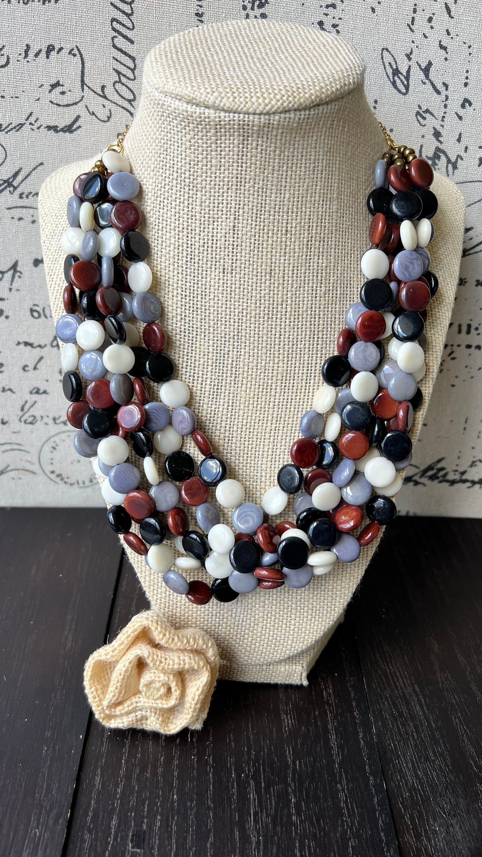 Multi color big bold chunky necklace Tagua jewelry Fall fashion trends Fall fashion 2025s from husband Statement jewelry Wearable art