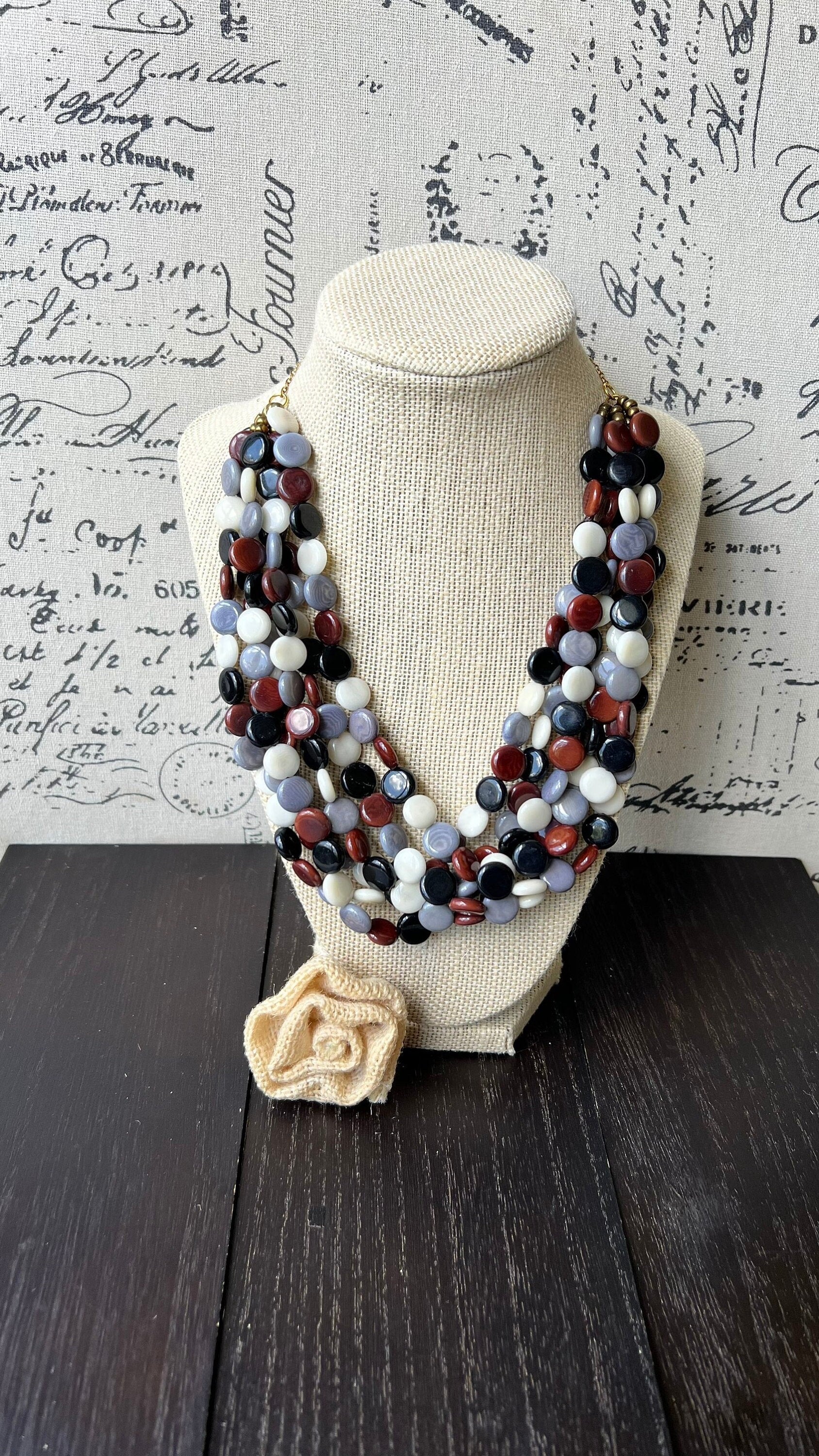 Multi color big bold chunky necklace Tagua jewelry Fall fashion trends Fall fashion 2025s from husband Statement jewelry Wearable art