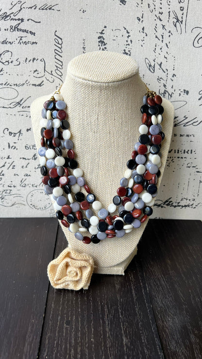 Multi color big bold chunky necklace Tagua jewelry Fall fashion trends Fall fashion 2025s from husband Statement jewelry Wearable art