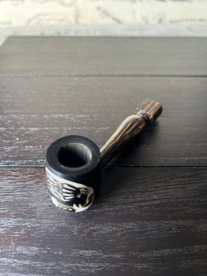 Elephant smoking pipe Tagha handcrafted bowl Unique tribal hand pipe Shamanic healing tool Hippie style animal pipe Sacred rituals