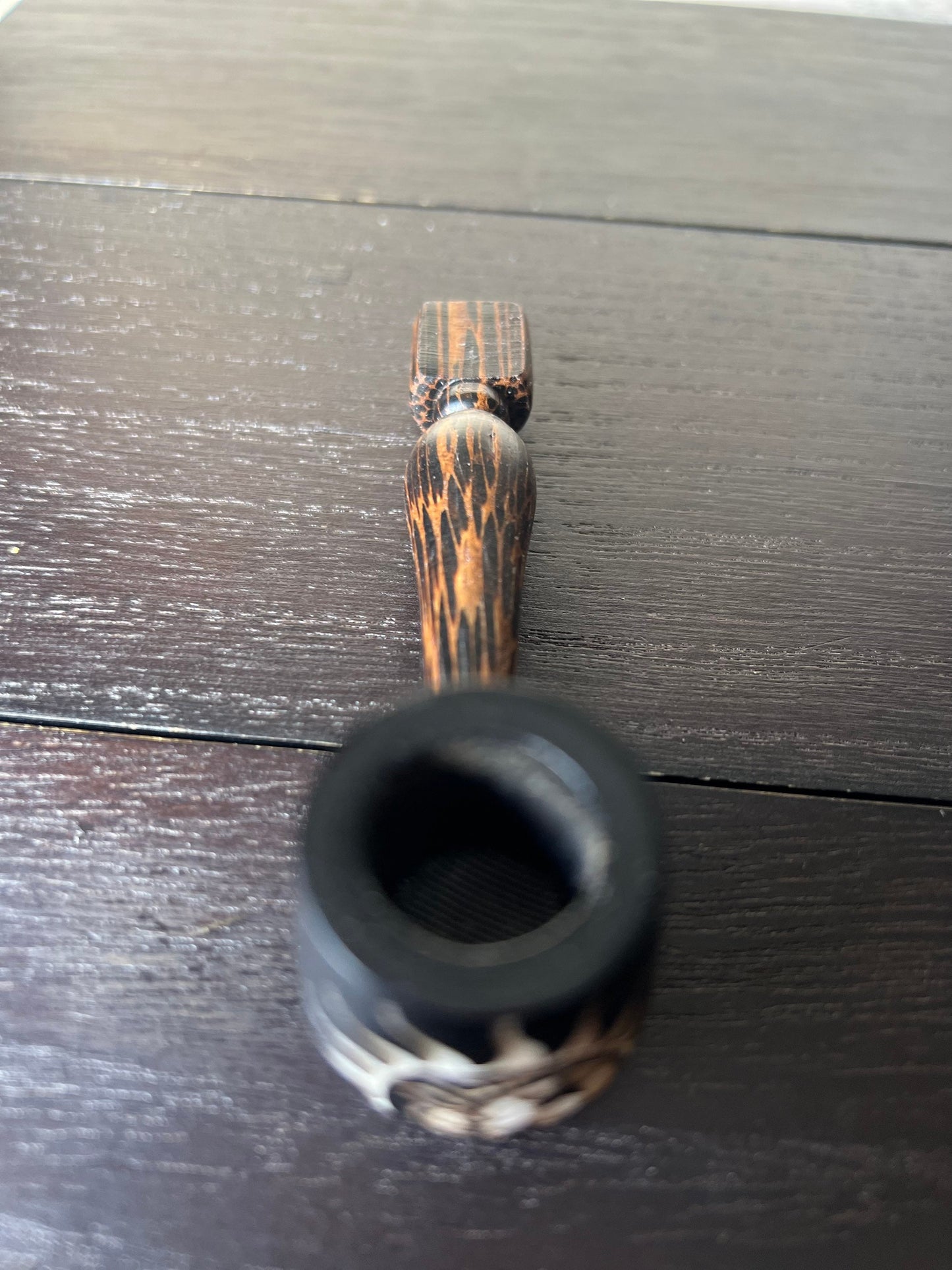 Sun moon stars smoking pipe Handcrafted smoking bowl Tagua nut Unique tribal hand pipe Shamanic healing tools Hippie style pipe Gift for her